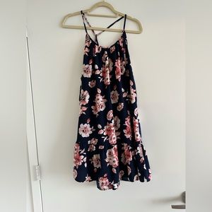 Aqua Floral Dress Size L
